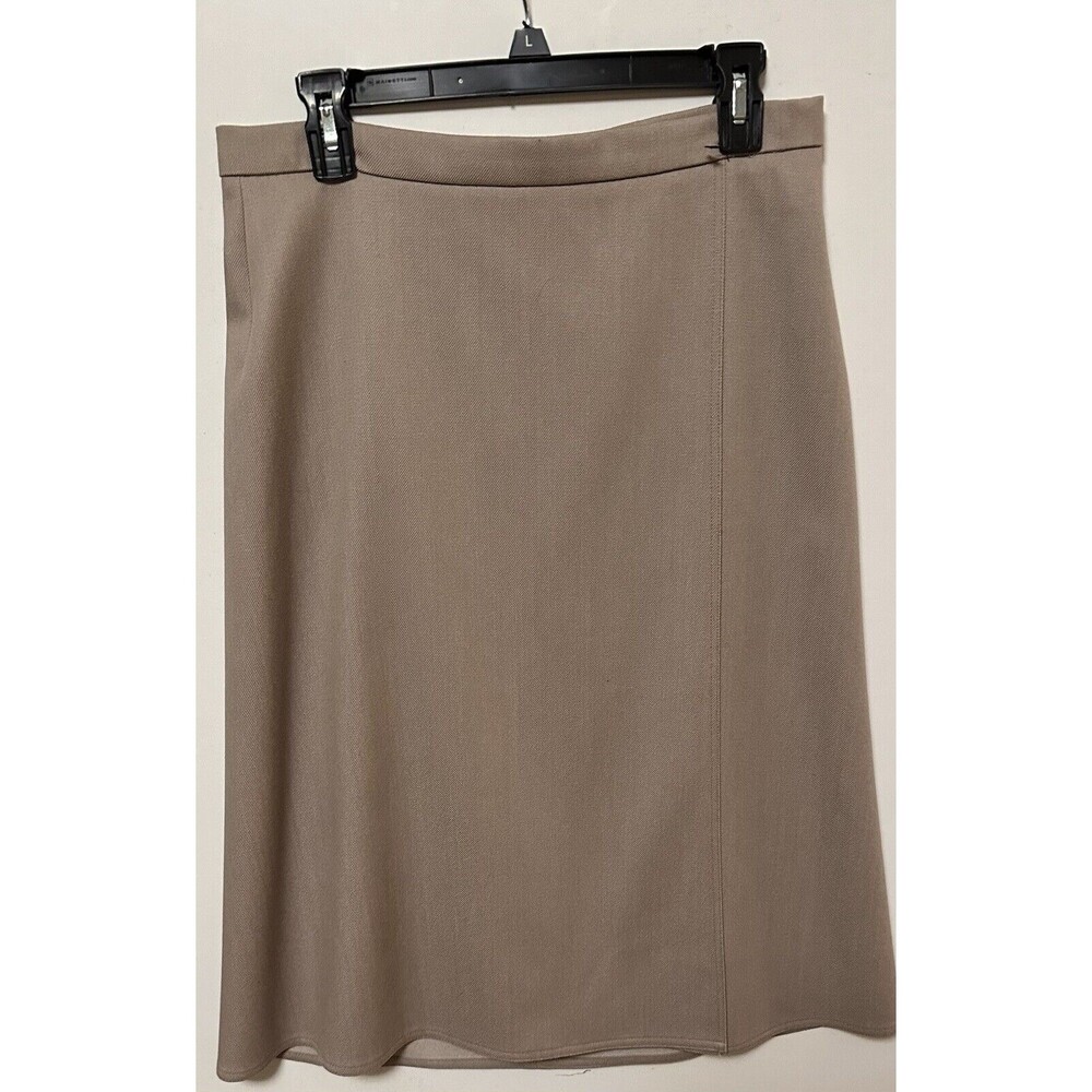 MAX MARA  Virgin Wool Skirt  US 8 Mock  Wrap Knee Length